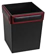 Rosewood & Leather Waste Basket