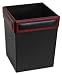 Rosewood & Leather Waste Basket