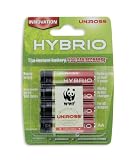 Uniross HYBRIO Pre-Charged Rechargeable Batteries - 4 x AA 2100mAh