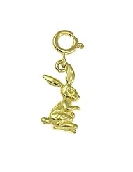 Dazzlers Solid 14k Gold 3D Rabbit Charm Pendant Available in three colors from jewelsberry (weights: 1.5 grams only)