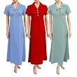 Adi Designs Solid Colored Dress with Collar Neck