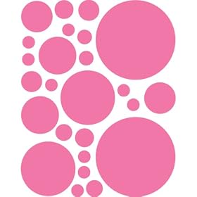 Instant Murals 25 Polka Dot Wall Transfer Stickers