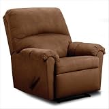 Simmons Upholstery 270R / 275R Albany Microfiber Recliner in Chocolate Suede
