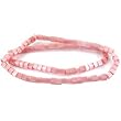Pink Cube Fiber Optic Cats Eye Beads 16" Strand 4mm