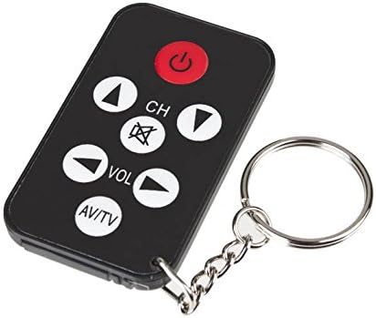 Mini Universal Infrared Ir Tv Set Remote Control Keychain Key Ring 7 Keys Black