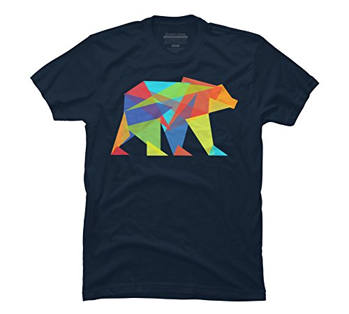 Fractal geometric bear Men's Graphic T Shirt - Design By Humans