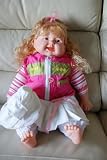 18in' (46 centimeters) plastic rubber girl doll ,toy doll with IC (laughing Sound)