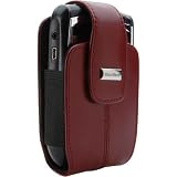 BlackBerry Blackberry Apple Red Leather Vertical Tote With Wrist Strap For 8700, 8800 Series