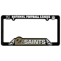 New Orleans Saints Black Plastic License Plate Frame