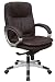 7576 BROWN OFFICE LEATHER CHAIR PADDED - NEW 2010 MODERN DESIGN
