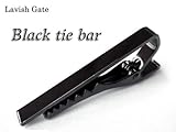 艶黒の逸品！　ブラックネクタイピン　【スクエア型】【Lavish Gate】
