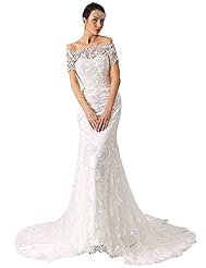 Mermaid Lace Off the Shoulder Evening Dress/Wedding Party Dress 