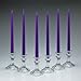 Light In The Dark Elegant Lavender Unscented Taper Candles 12 Inch Tall 3/4 Inch Thick Set of 12 Burn 10 Hours