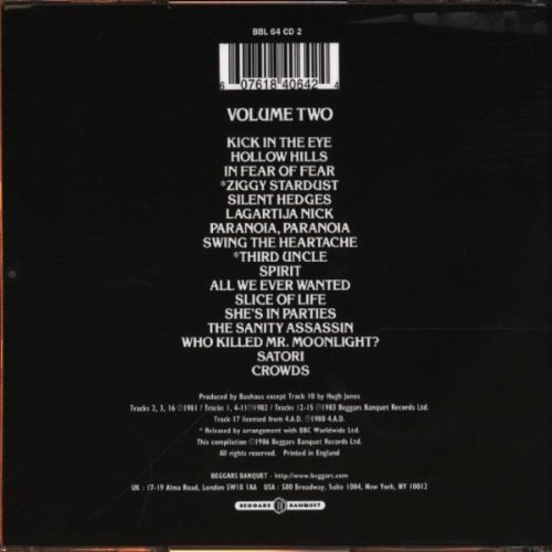 Bauhaus Album «Singles 19791983, Volume 2»