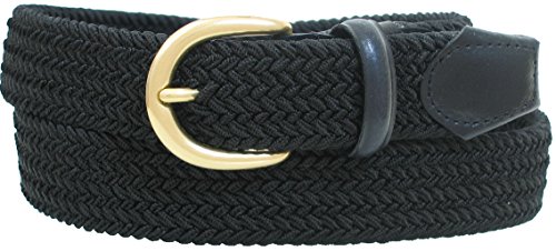 Men's Fabric Stretch Belt, Regular & Big Men's Sizes, Solid Brass Buckle - Style 0942