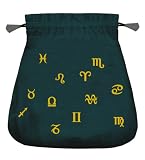 Astrological Black Velvet Tarot Bag