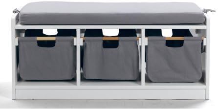 WonkaWoo Deluxe Children's Storage Bench, White