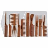Gold Magic 10 Piece Bone Imitation Bone Comb Rollup Set (Pack of 2)