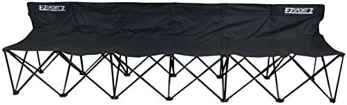 EZ Sportz 6 Seat Sports Bench | Great For Soccer, Camping, The Beach and More| Extra Large Durable Size | Comfortable Chairs for Six People