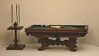 Dollhouse Miniature Furniture Victorian Pool Table and Cue Rack