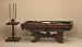 Dollhouse Miniature Furniture Victorian Pool Table and Cue Rack