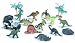 19 Piece Dinosaur Tube: Playset with Dino Figures, Jeep, Rocks, and Trees Image