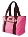 Sachi 11-027 Insulated Fashion Lunch Tote, Pink/Brown