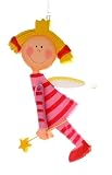 Review iAuctionShop  / Pink jumping girl guardian angel on a spring with yellow hair and wand
