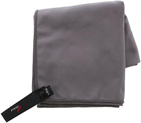 Sickle Compact Microfiber Travel Towel with Storage Bag and Lifetime Warranty (Graphite Gray, X-Large 34in x 60in)
