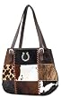 American West Lucky Cowgirl Western Hair-on Cowhide Leather Tote Purse