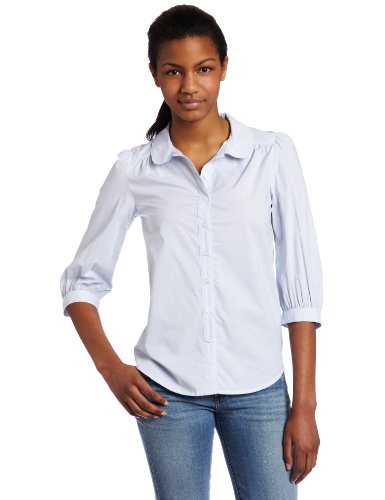 French Connection Women's Skyscraper Stripe Top, Sky Chambray, 10 US