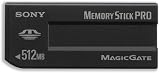 Electronics : Sony Memory Stick Pro 512MB IC Recording Media Speed 160Mbps 50x2.8x21.5mm Ref MSXM512SX