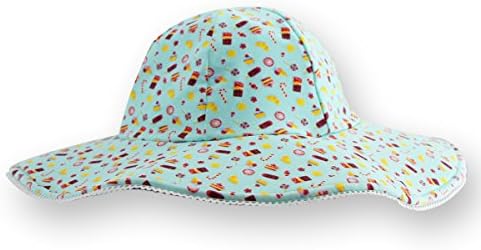 Little Girls and babies - Ice Cream -Reversible Wide Brimmed Sun Hat - Elly La Fripouille® (6-12 months)