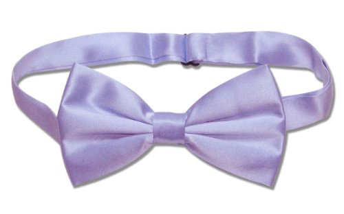 SILK BOWTIE Solid LILAC Purple Men's Tuxedo Bow Tie NEW