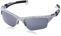 Oakley Men's Half Jacket 2.0 XL White Fingerprint/Black Iridium Polarized Sunglasses  One Size

