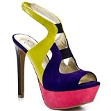Jessica Simpson Women’s Bendie Platform Sandal,Deep Purple Kid Suede,6.5 M US