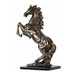 Antique Bronze Standing Horse Sculpture, 17 inches H