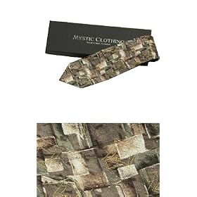 Classic Silk Necktie by Mystic Clothing, includes Gift Box and 100% Pure Silk Abstract Print Neck