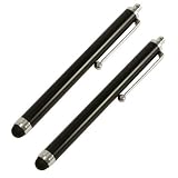Fosmon Capacitive Stylus Compatible with Apple Ipad Series, Amazon Kindle Touch/Fire, Acer Iconia, Hp TouchPad, Blackberry Playbook, Samsung Galaxy Tab, Motorola Xoom, Asus Eee Pad Transformer TF101/Transformer Prime TF201 (2 pcs pack) - Black