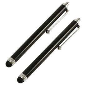 Fosmon Capacitive Stylus Compatible with Apple iPad 3(2012 Model)/2/1G, Amazon Kindle Touch/Fire, Acer Iconia, Hp TouchPad, Blackberry Playbook, Samsung Galaxy Tab, Motorola Xoom, Asus Eee Pad Transformer TF101/Transformer Prime TF201 (2 pack)- Black