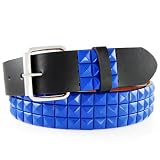Hip Hop Wholesale - BLUE STUDDED SNAP ON BELT GOOD FOR ANY BUCKLES