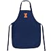 University of Illinois Apron College Logo Blue Fighting Illini Logo TOP RATED for Grilling, Barbecue, Kitchen and Cooking Best Unique Gifts for a Man, Men, HIM HER Women, Ladies. GIFT IDEA!