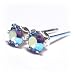 Pewterhooter AB Light Blue Swarovski Crystal on Sterling Silver Stud Earrings with Gift Box