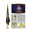 Kansas 4ft x 6ft Flag telescoping Flagpole Base and Tassel
