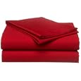 Tommy Hilfiger 200-Thread-Count Solid Twin Sheet Set, Cardinal Red