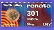 Renata Silver Oxide Watch Battery For 301 Button Cell