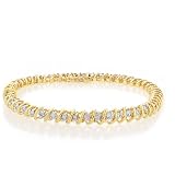 2.00 Carat 10K Yellow Gold Diamond Tennis Bracelet - 7