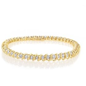 2.00 Carat 10K Yellow Gold Diamond Tennis Bracelet - 7 by Netaya