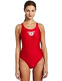 Speedo Womens Xtra Life Lycra Lifeguard Superpro Swimsuit, Red, 34