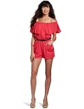 My Michelle Juniors Belted Romper
